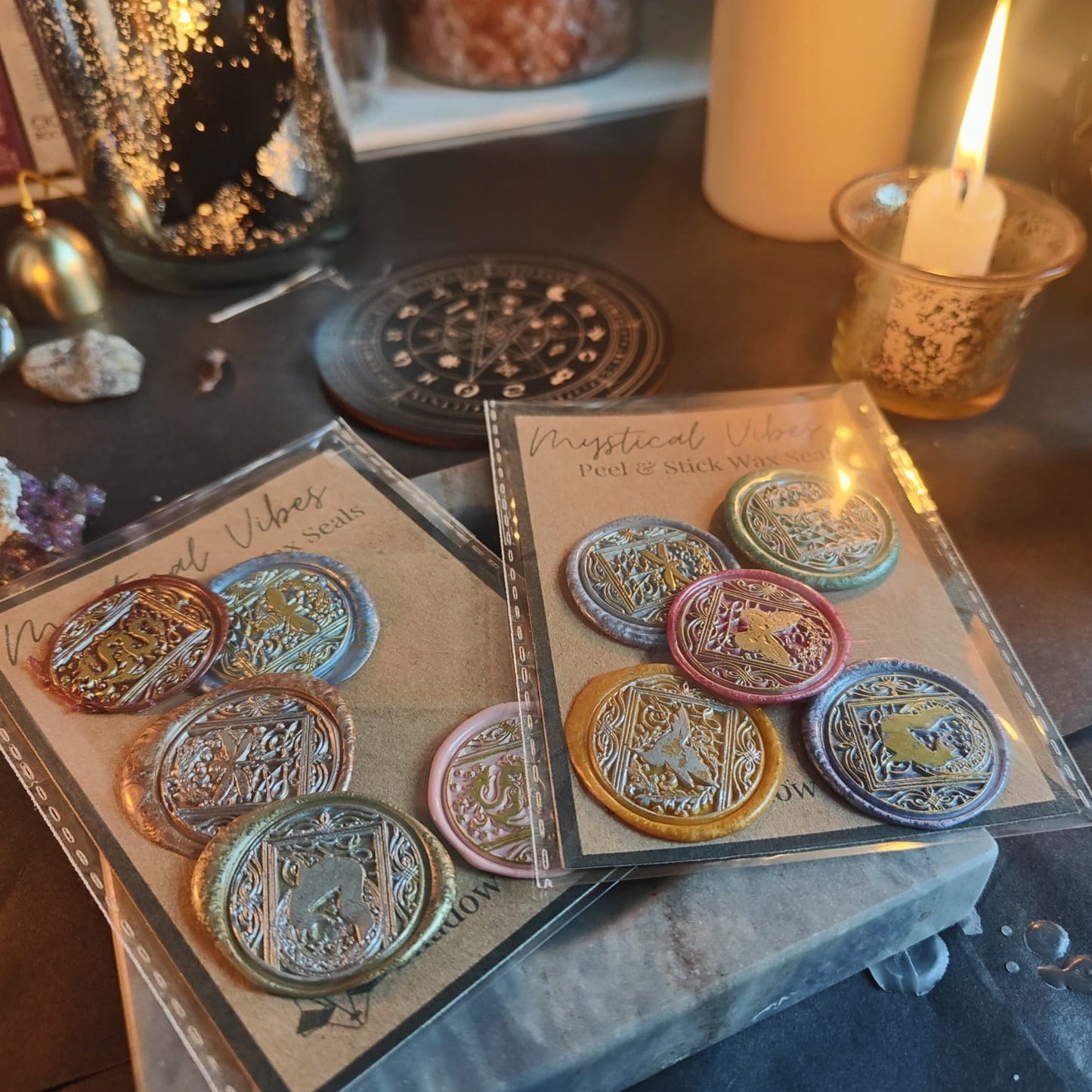 Mystical Wax Seals 'Peel & Stick' Handmade wax seals with an adhesive sticky dot