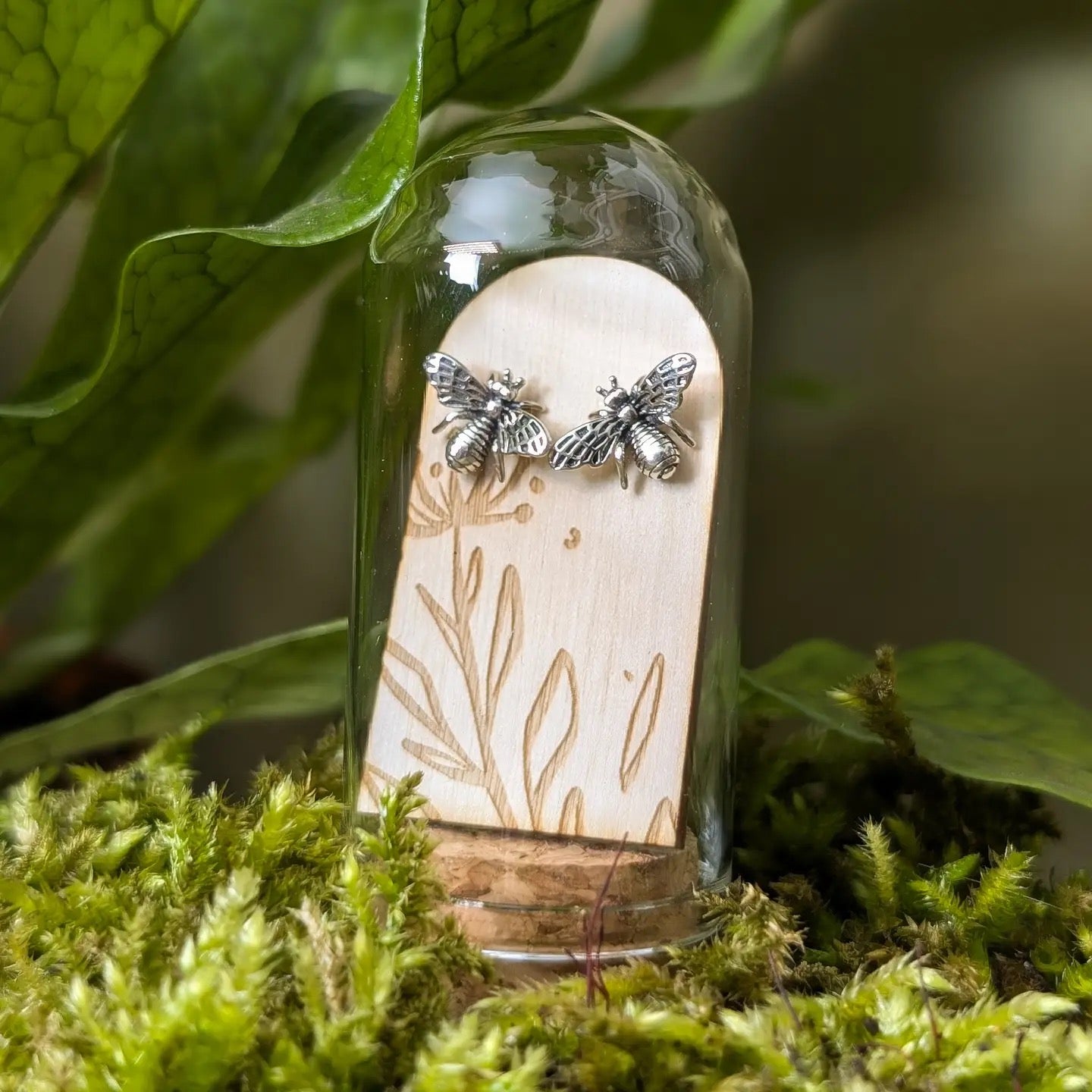 Bee Sterling Silver Studs