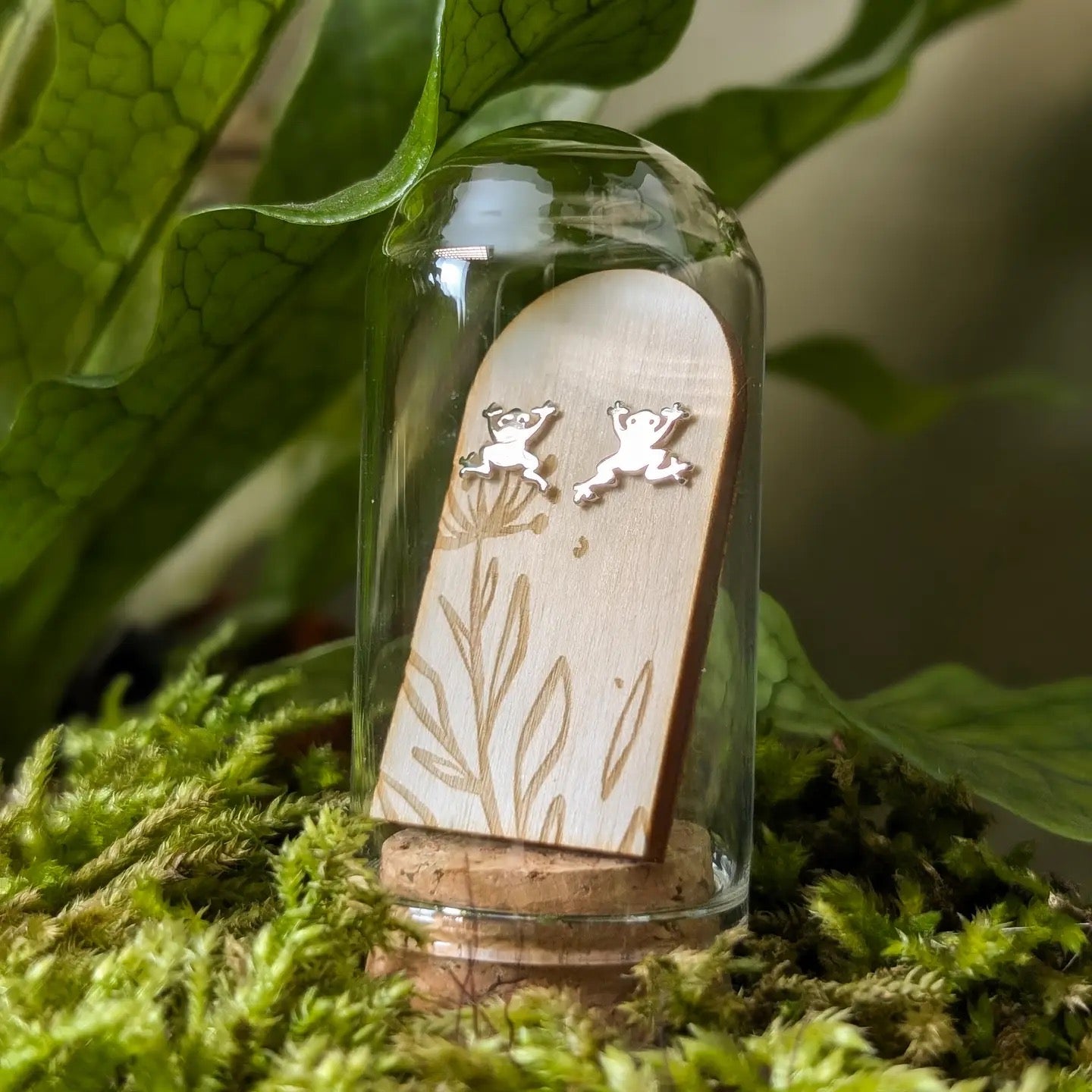 Frog Sterling Silver Stud Earrings