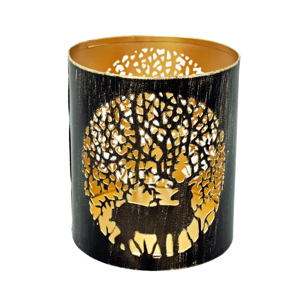 Handmade Metal Woodland Stag Votive Candle Holder