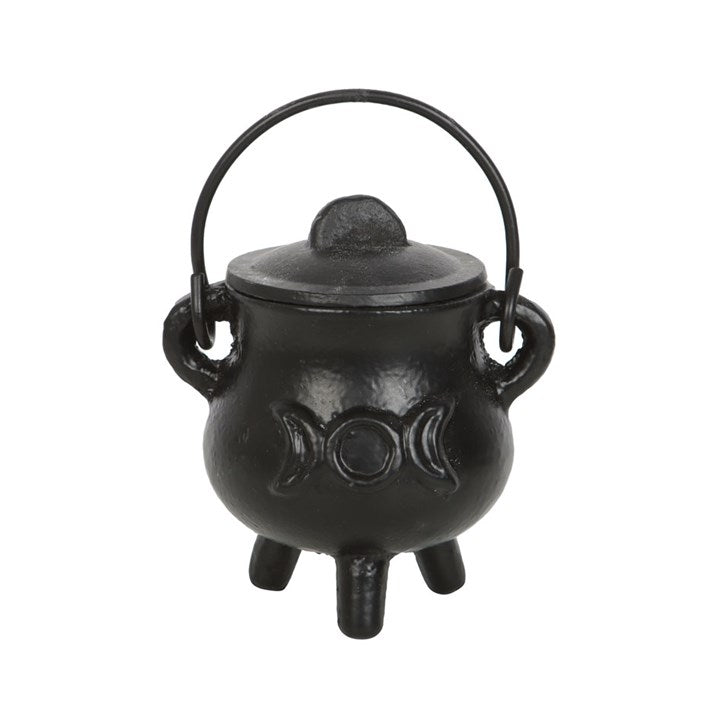 CAST IRON CAULDRON WITH TRIPLE MOON (7.5CM)