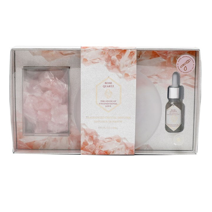ROSE QUARTZ CRYSTAL OIL DIFFUSER TRAY