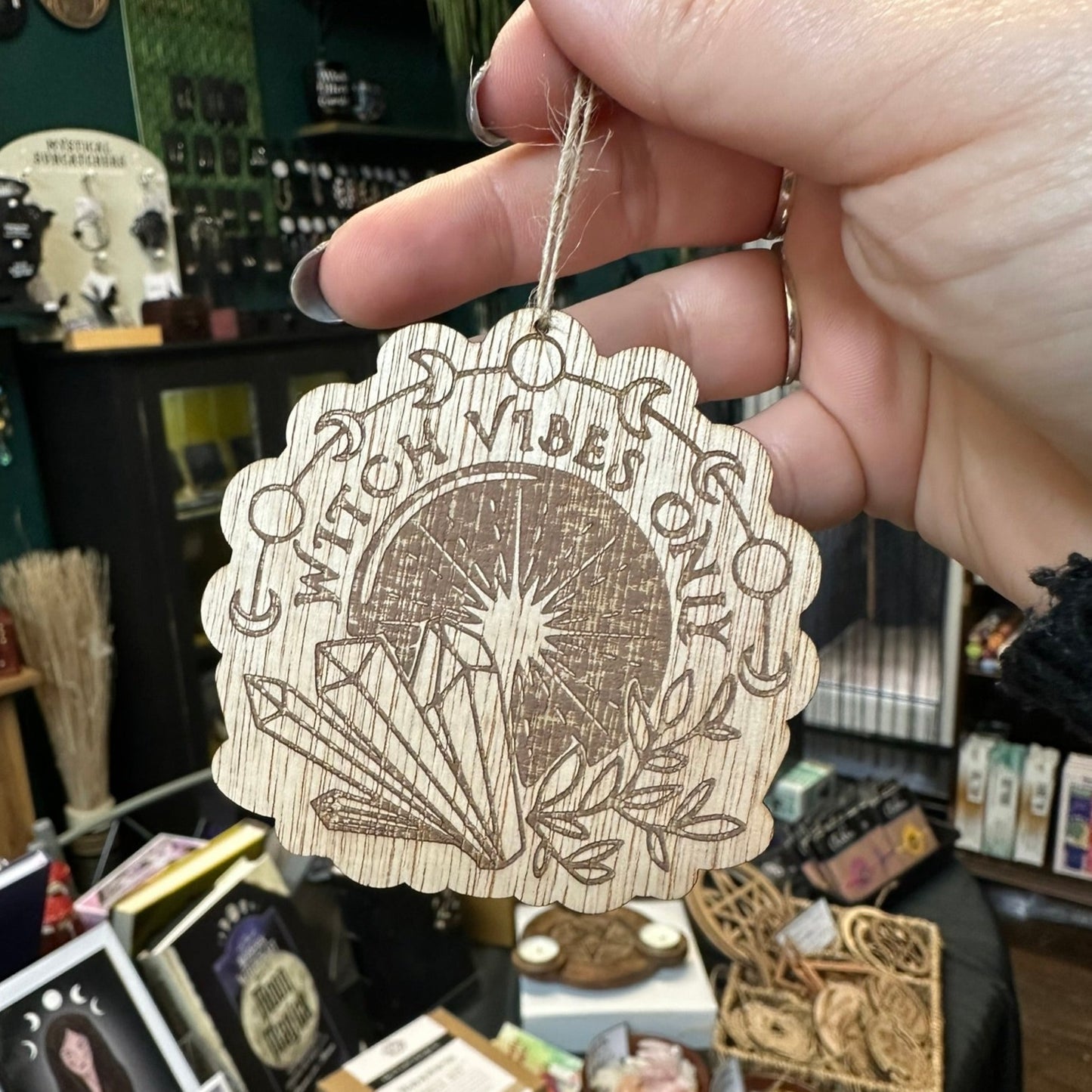 Witch Vibes Only Wooden Hanging Sign