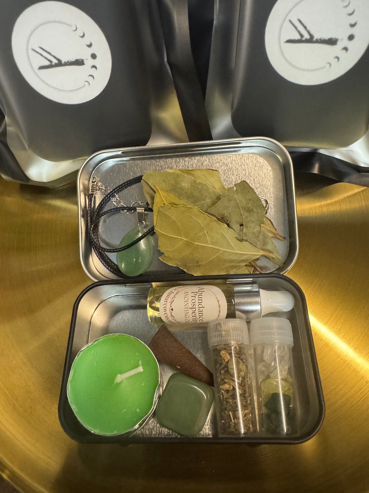Abundance and Prosperity Travel Kit Tin by Lunar Coven Cove