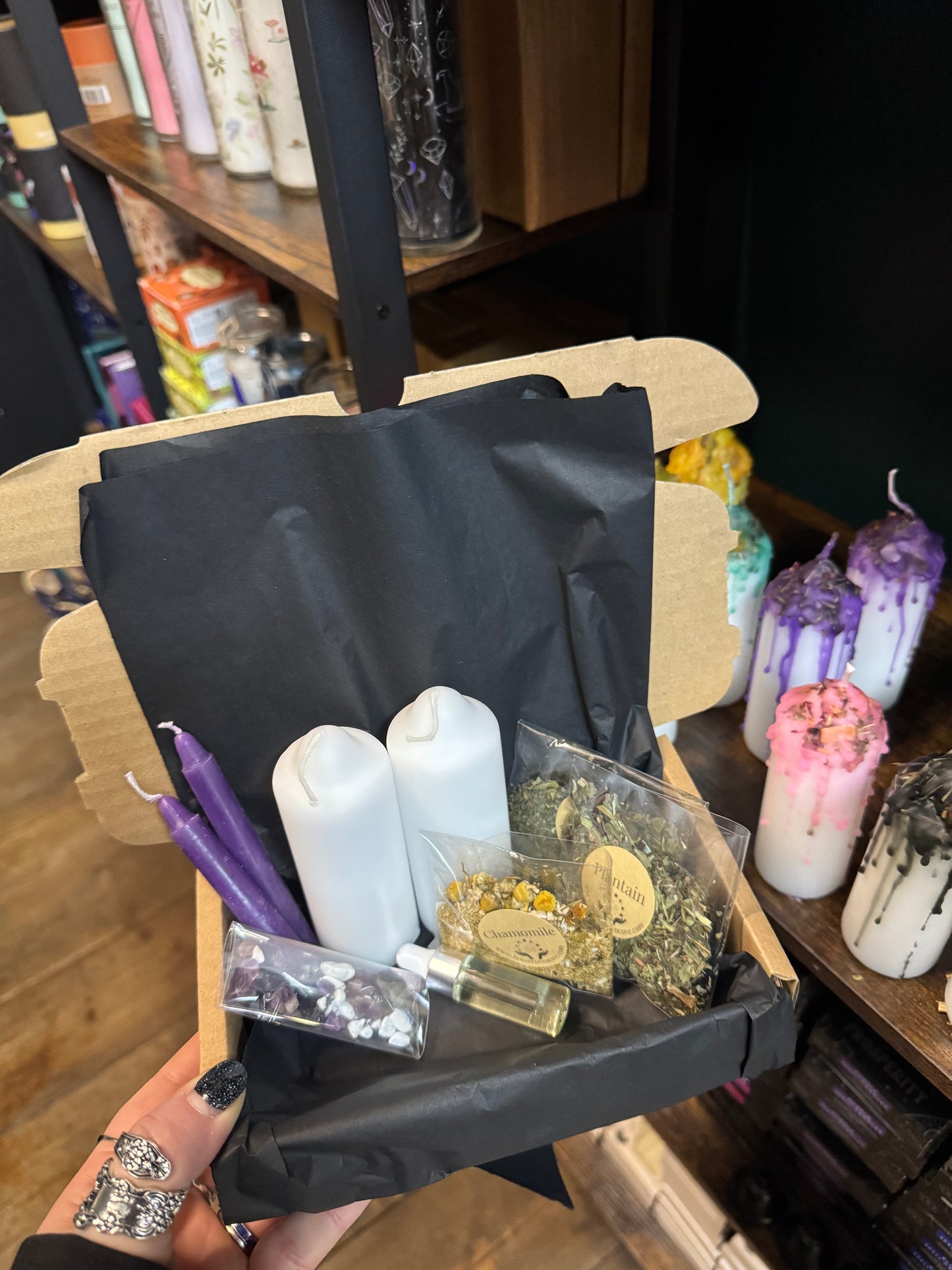 Spell Candle Kit - Emotional Healing - Create 2 dressed pillar candle