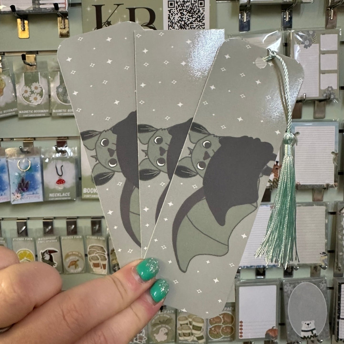 Bertie Bat double sided bookmark