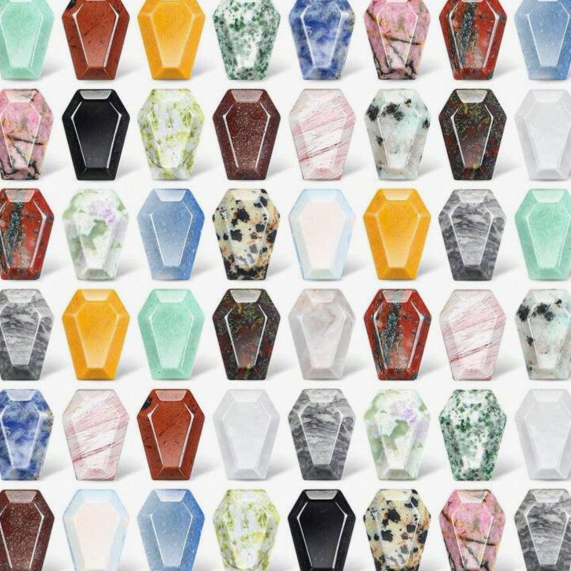 Coffin Shaped Polished Natural Crystal / Gemstone