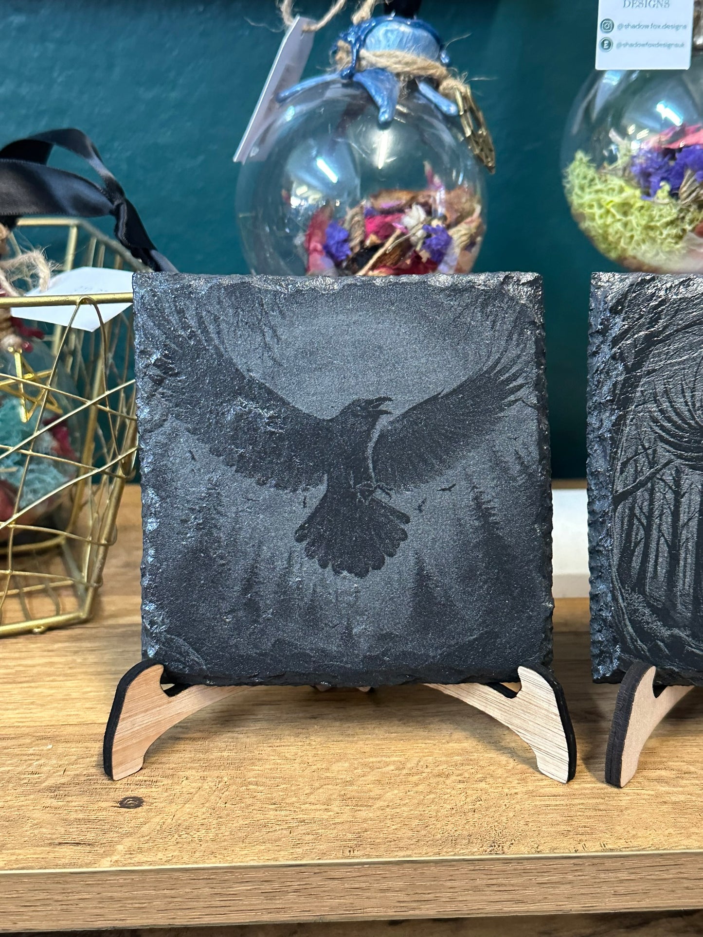 Raven Slate Coaster