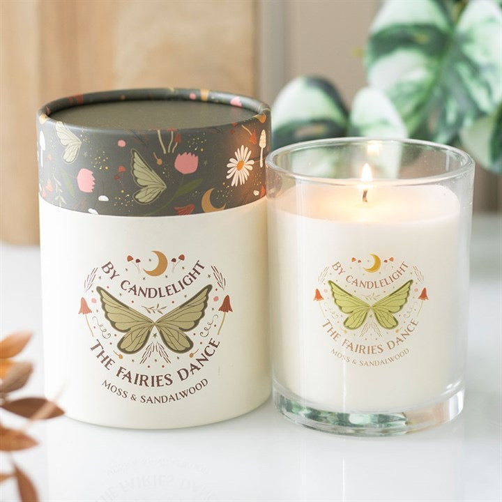 Moss and Sandalwood Fairy Wing Candle