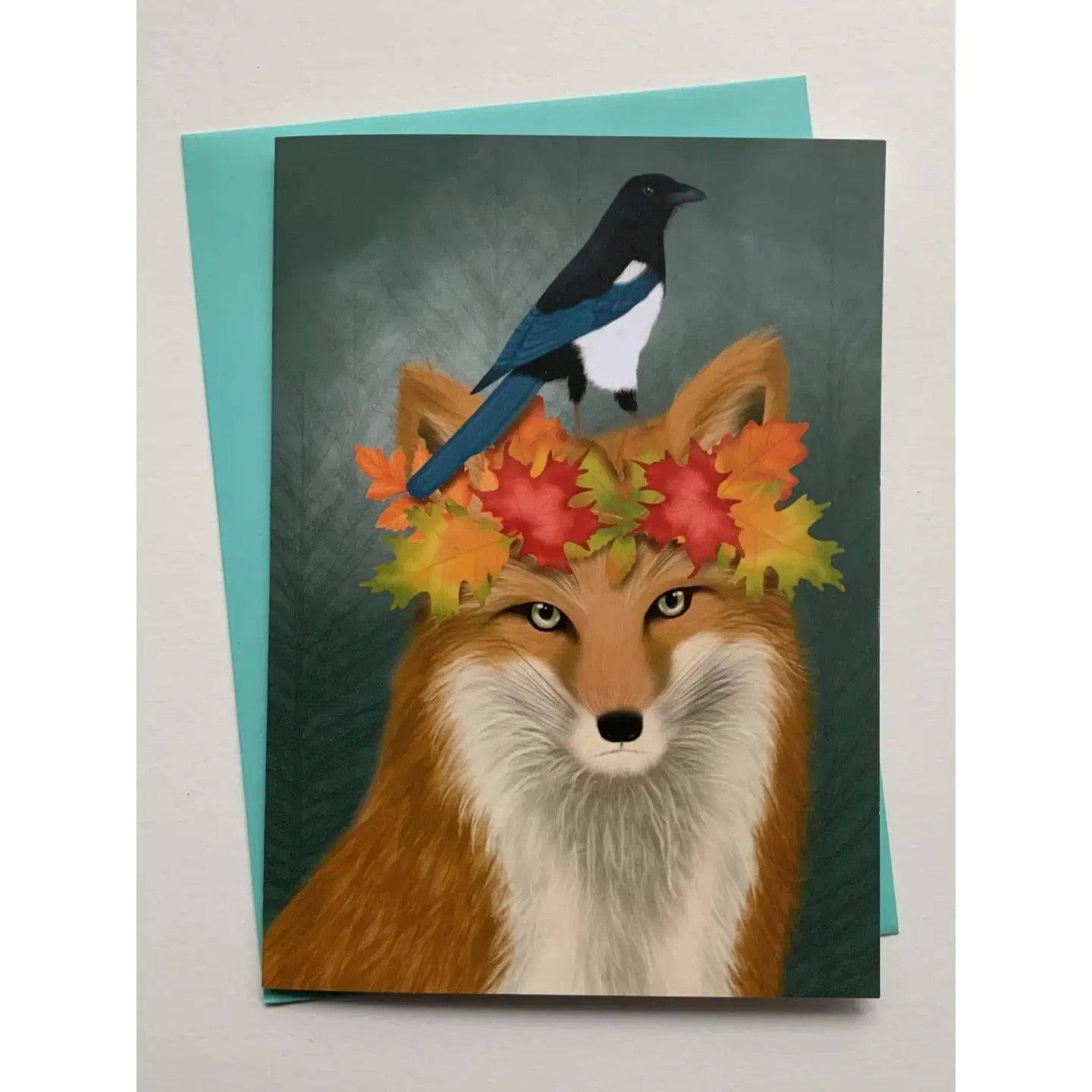 Harvest Woodland Fox Greetings Card