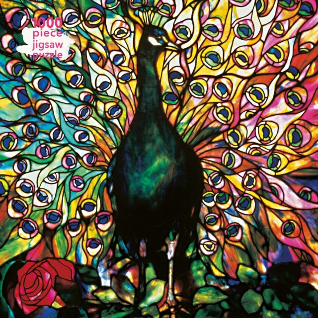 Adult Jigsaw Puzzle Louis Comfort Tiffany: Displaying Peacock : 1000-Piece Jigsaw Puzzles by Flame Tree Studio