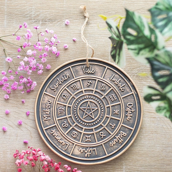 Wheel of the year hanging plaque