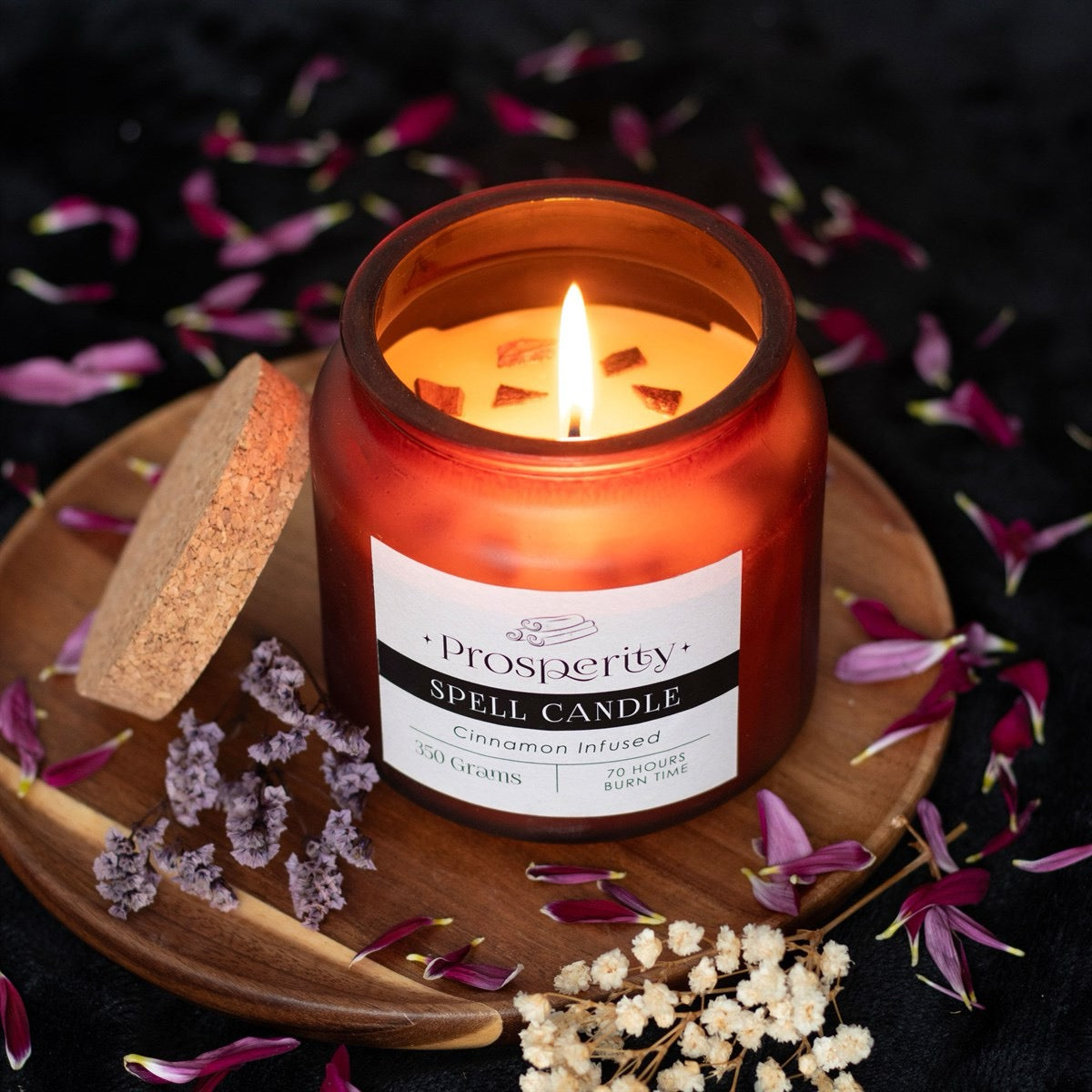 Prosperity Spell Candle - Cinnamon Infused - Large