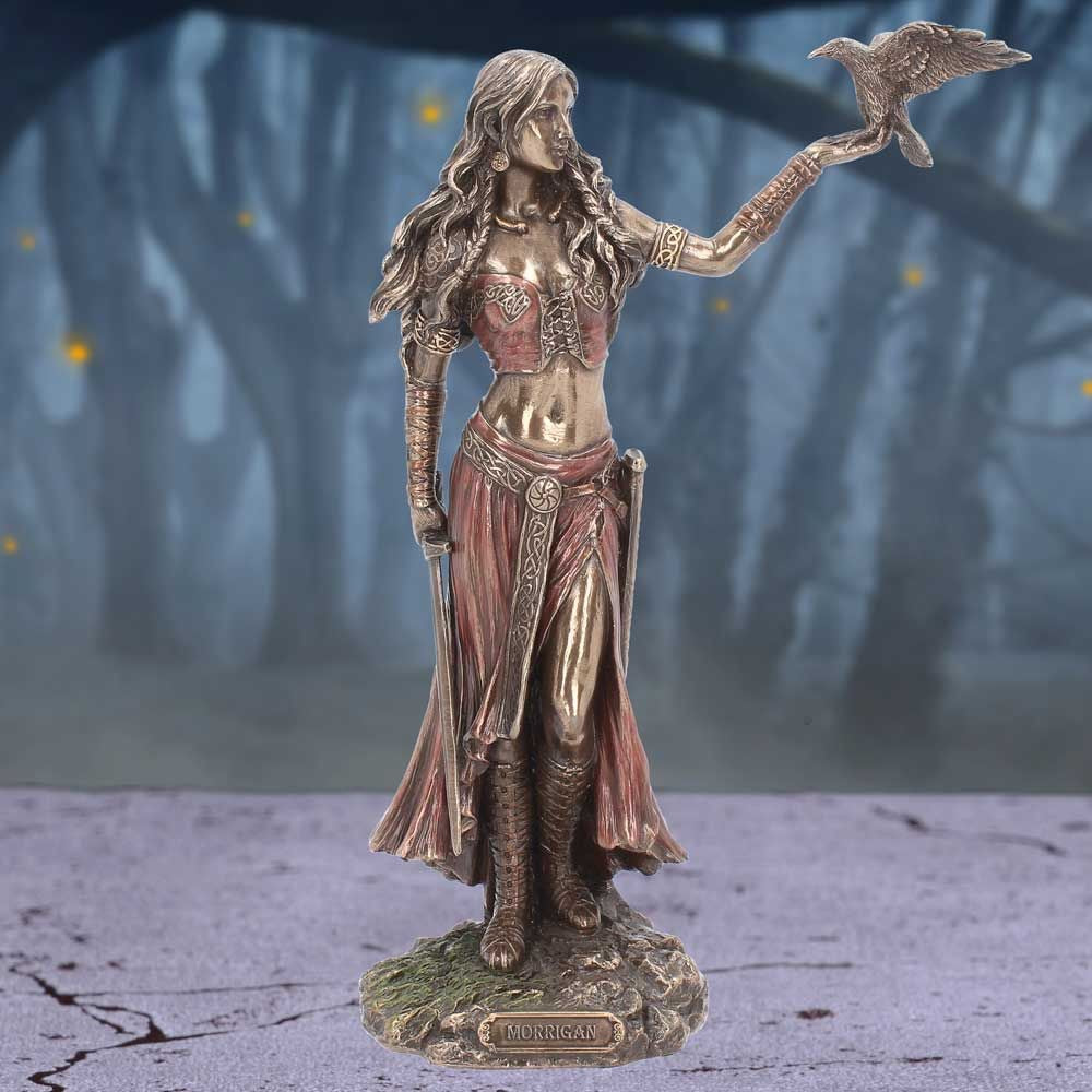 The Morrigan and Crow, Goddess of War, Resin Figurine (28cm)