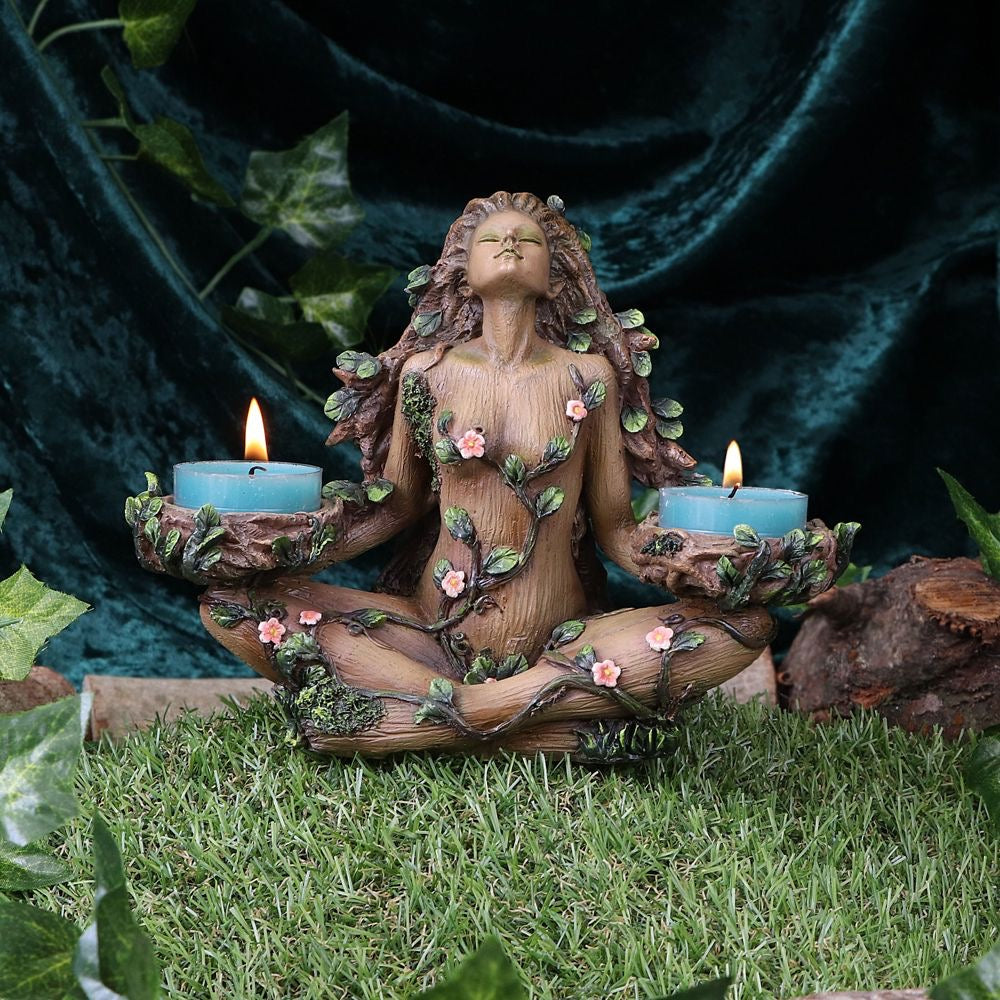 Balance of Nature Tealight Holding Figurine / Mother Earth Figure