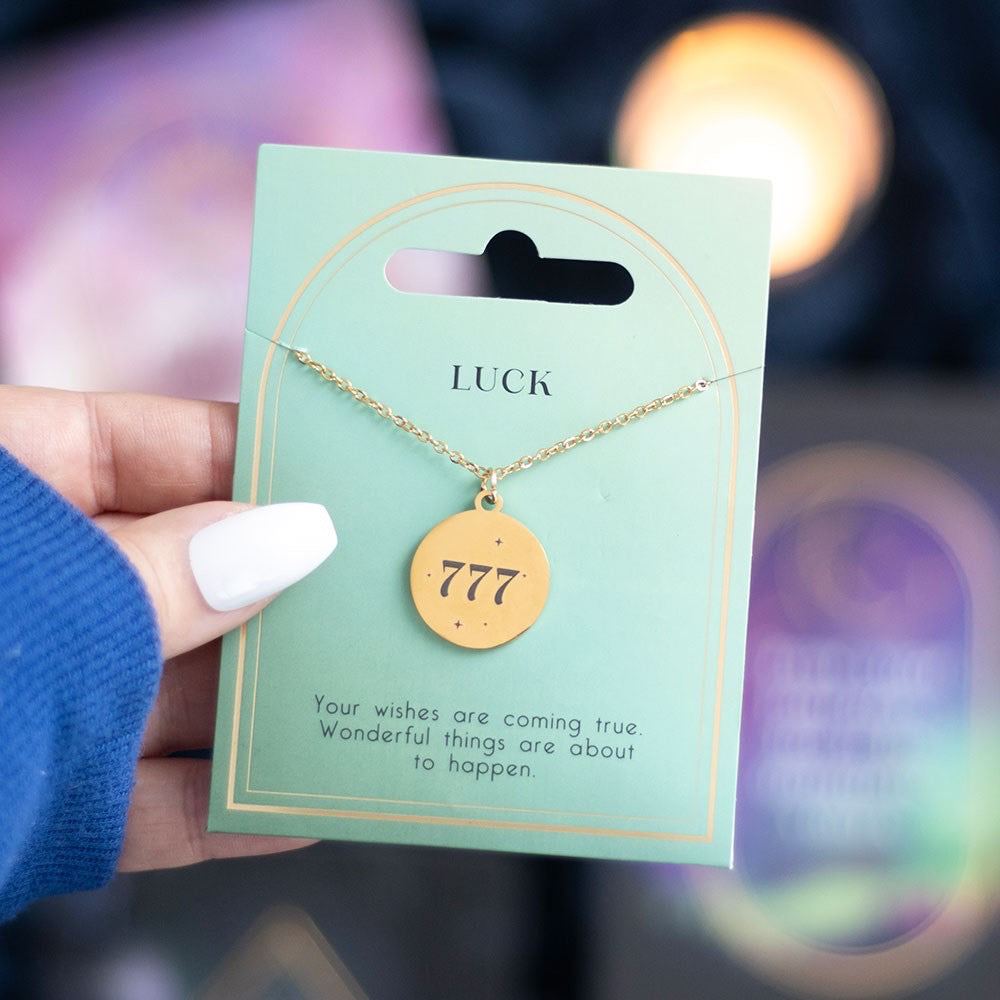 Angel Number Necklace - 777 - Luck
