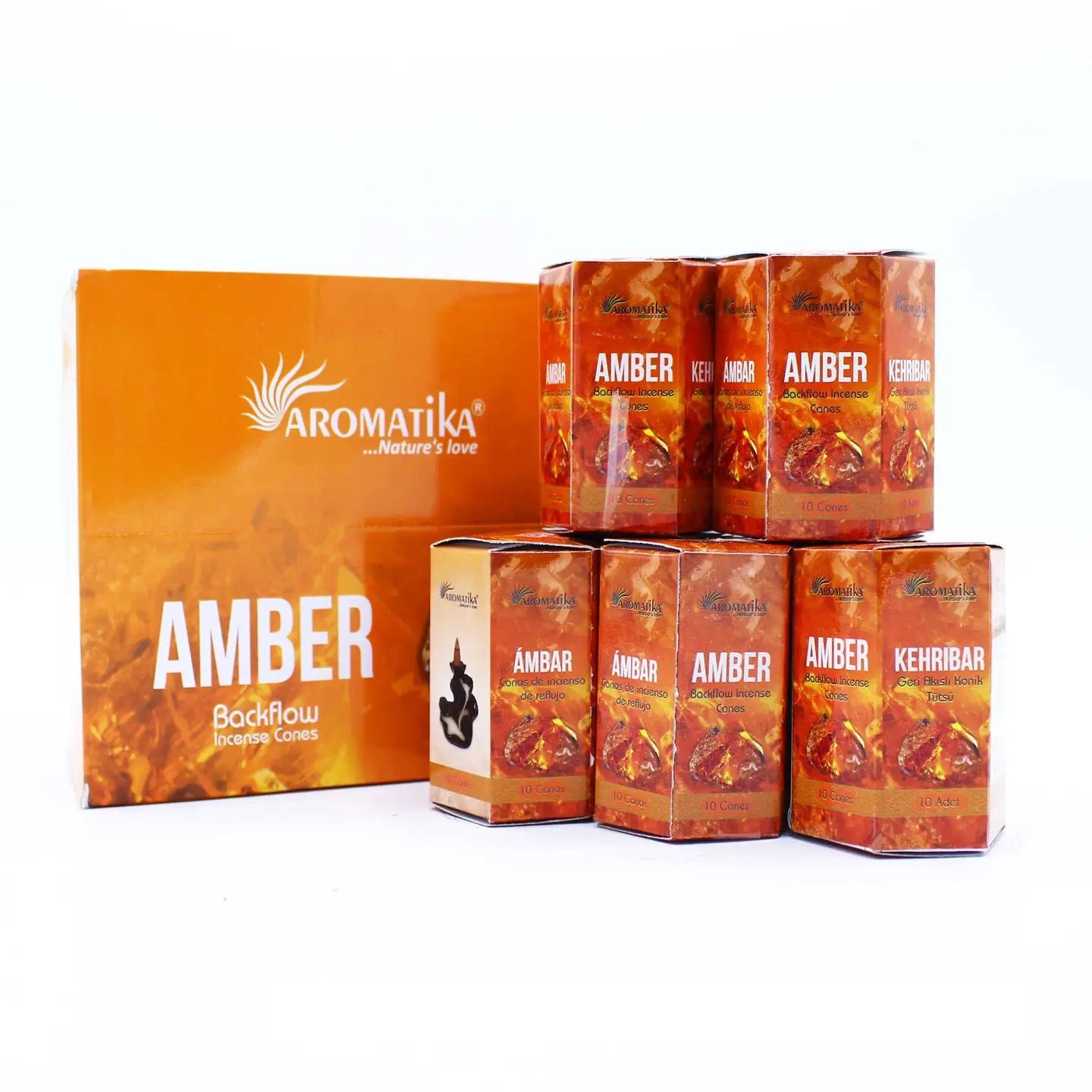 Amber Backflow Incense Cones