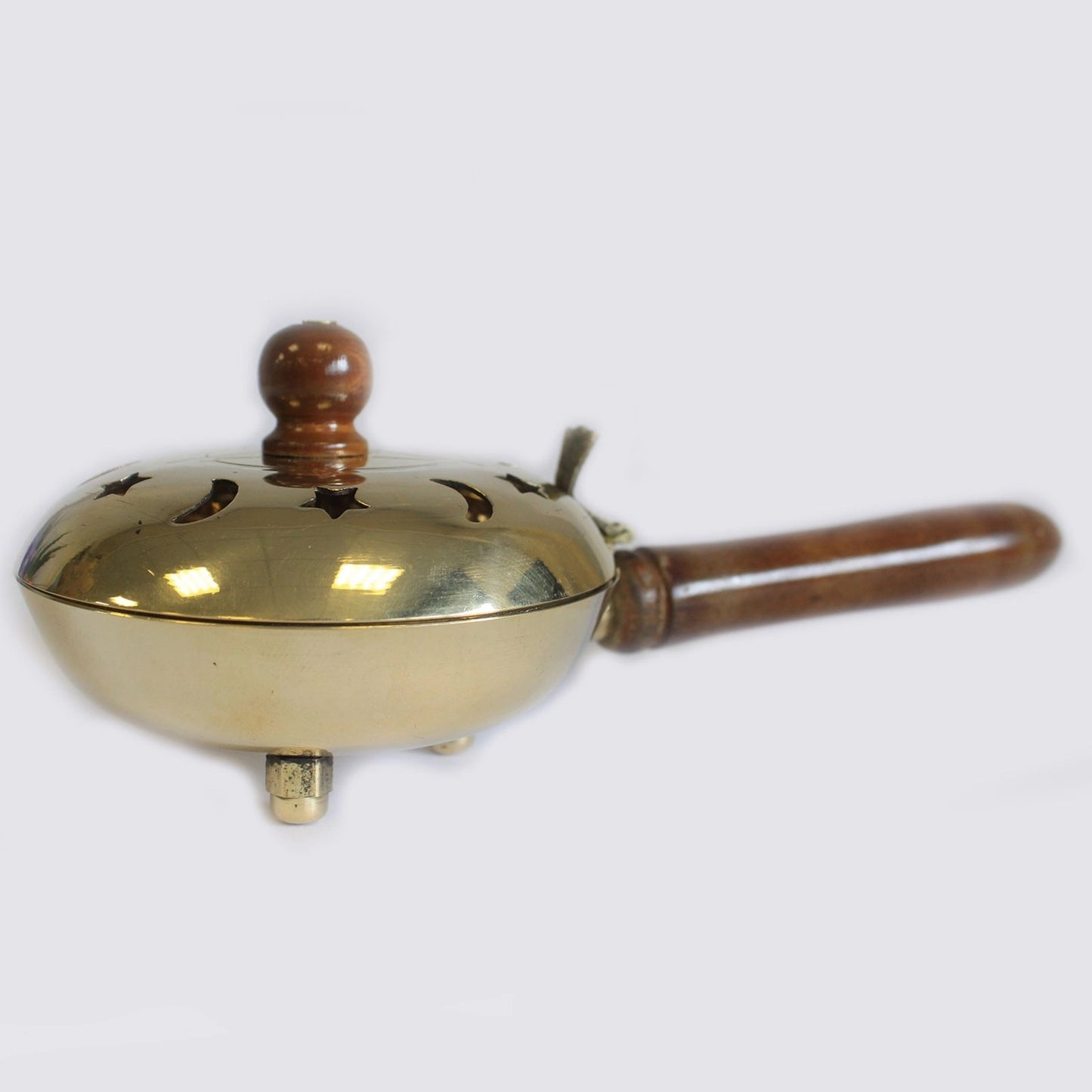 Pentagram, Moon and Stars Gold Incense Burner for cleansing your home and sacred space