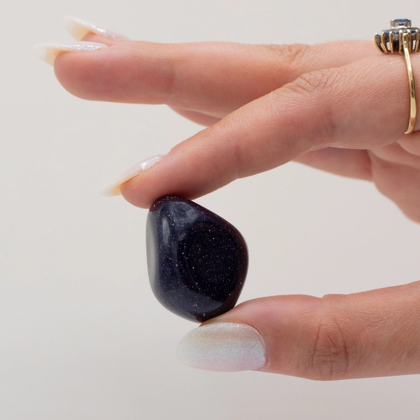 Blue Goldstone Crystal Tumble Stone