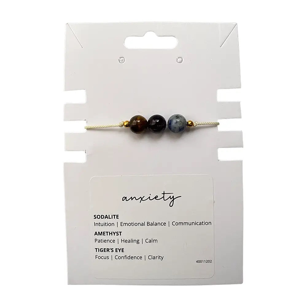 Anxiety Relief Crystal Intention bracelet