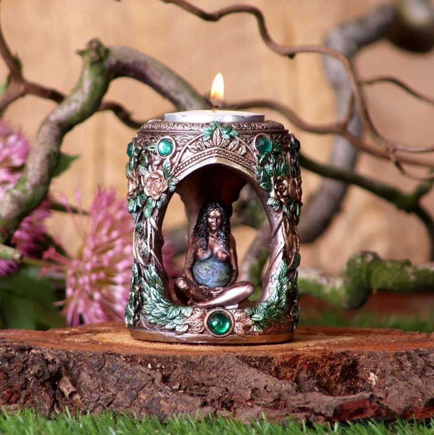 Mother Earth Tea Light Candle Holder