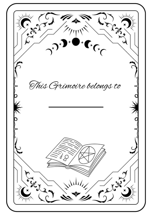Grimoire Cover Pages / Title Pages  - Download & Print