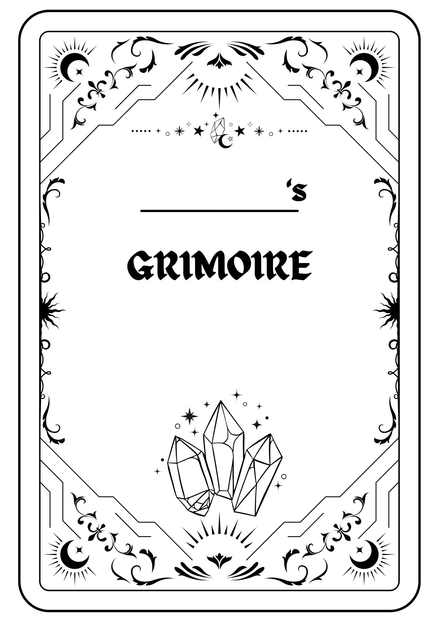 Grimoire Cover Pages / Title Pages  - Download & Print