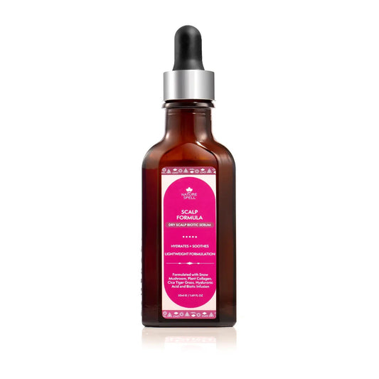 Nature Spell Dry Scalp Formula - Calm & Clear Biotic Serum For Dry Scalp with Hyaluronic Acid + Plant Collagen