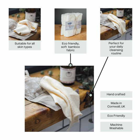 Reusable Bamboo Face Cloth, Supersoft Bamboo Cleansing Cloth