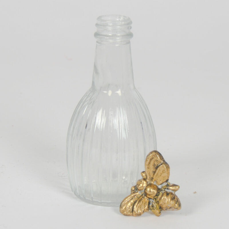 Vintage Bottle with Bee Bottle Stopper