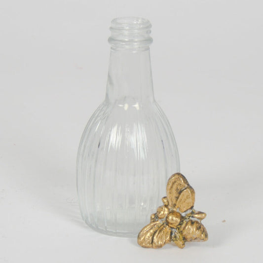 Vintage Bottle with Bee Bottle Stopper