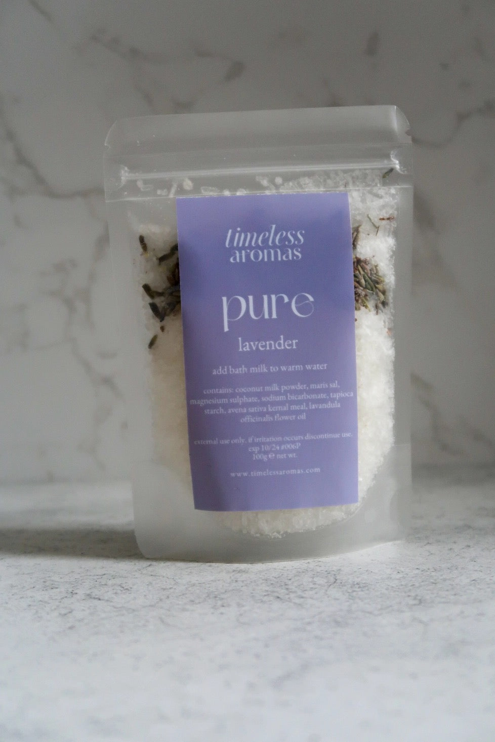 Pure - Bath Milk - Lavender with Essential Oil : Aromatherapy Bath Salts