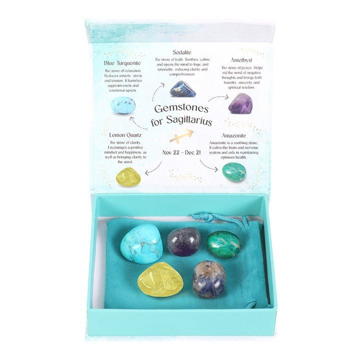 CRYSTAL TUMBLESTONE SET - Choose a Zodiac Sign