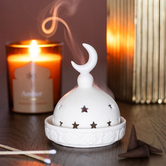 Moon & Stars Incense Cone and Tealight candle holder
