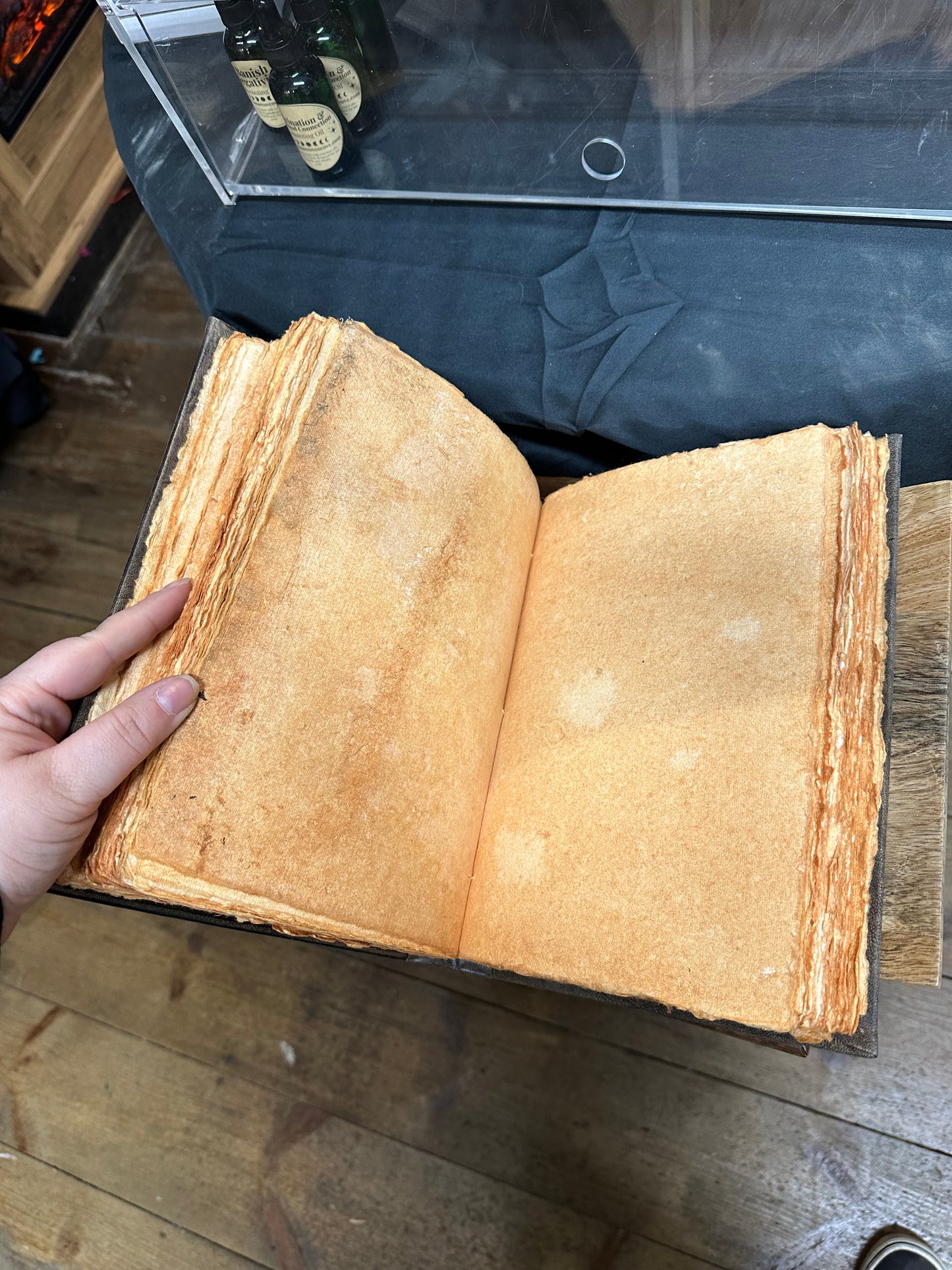 Triple Moon Grimoire: Leather Journal