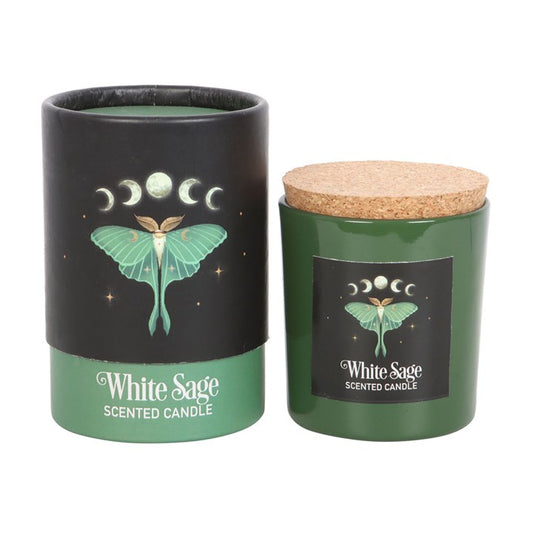 Luna Moth Candle - White Sage Scent