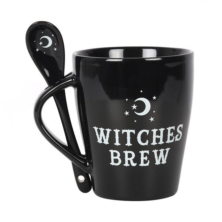 WITCHES BREW MUG AND SPOON SET