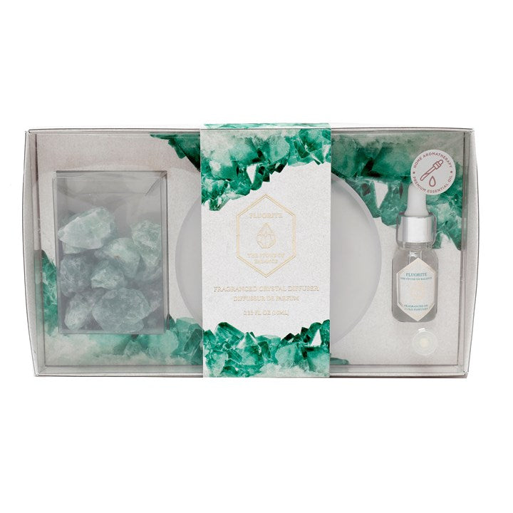 GREEN FLUORITE CRYSTAL OIL DIFFUSER TRAY