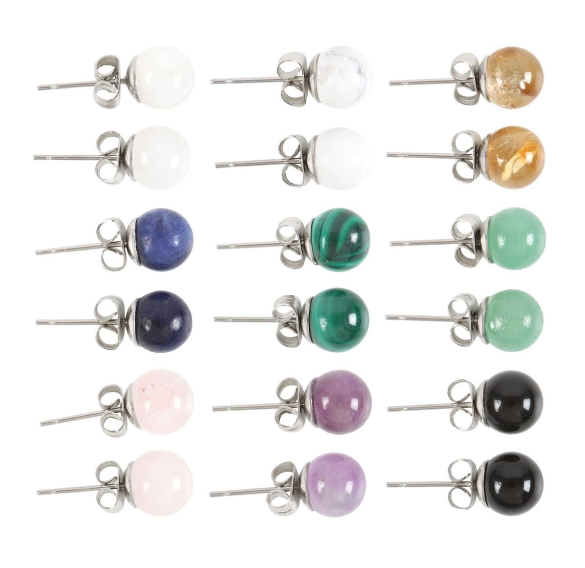 Crystal Stud Earrings - Choose a crystal