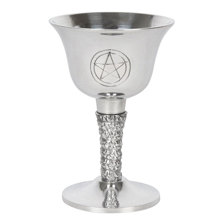 SILVER METAL PENTAGRAM CHALICE