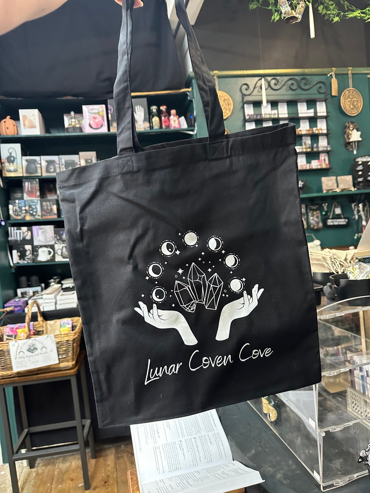 Lunar Coven Cove Black Tote Bag