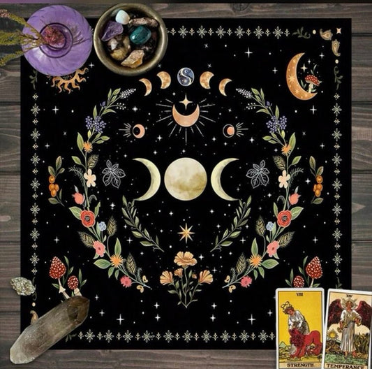 Moon & Meadow Flowers Altar Cloth