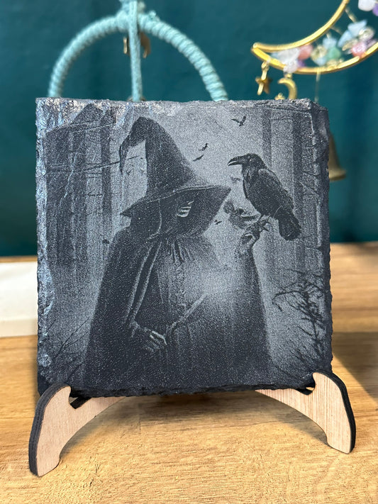 Witch & Raven Slate Coaster