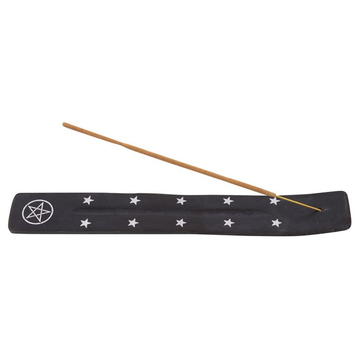 PENTAGRAM WOODEN INCENSE ASH CATCHER - BLACK