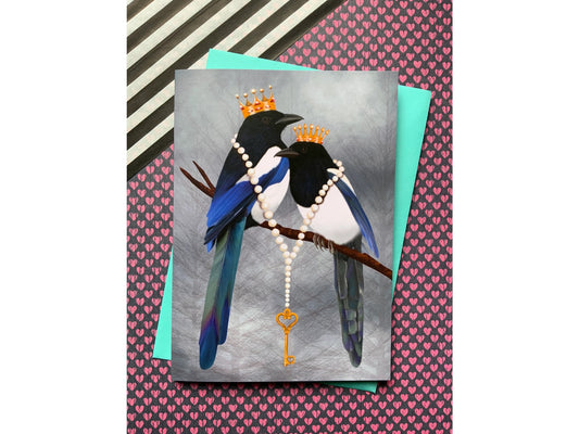 The Lovers Magical Magpies Greetings Card
