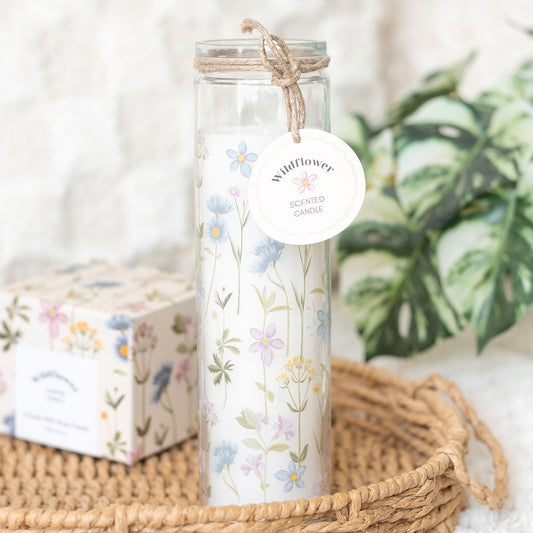 Floral Print Wildflower Scented Tube Candle