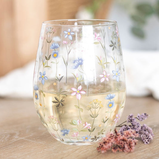 Floral Print Glass