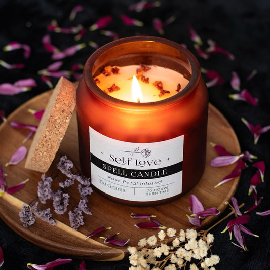 Self Love Spell Candle - Rose Infused - Large