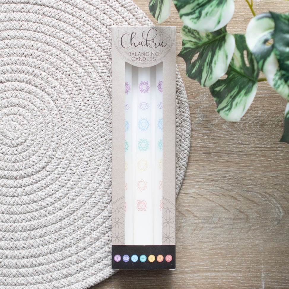 Chakra Balancing Taper Candles - Set of 3