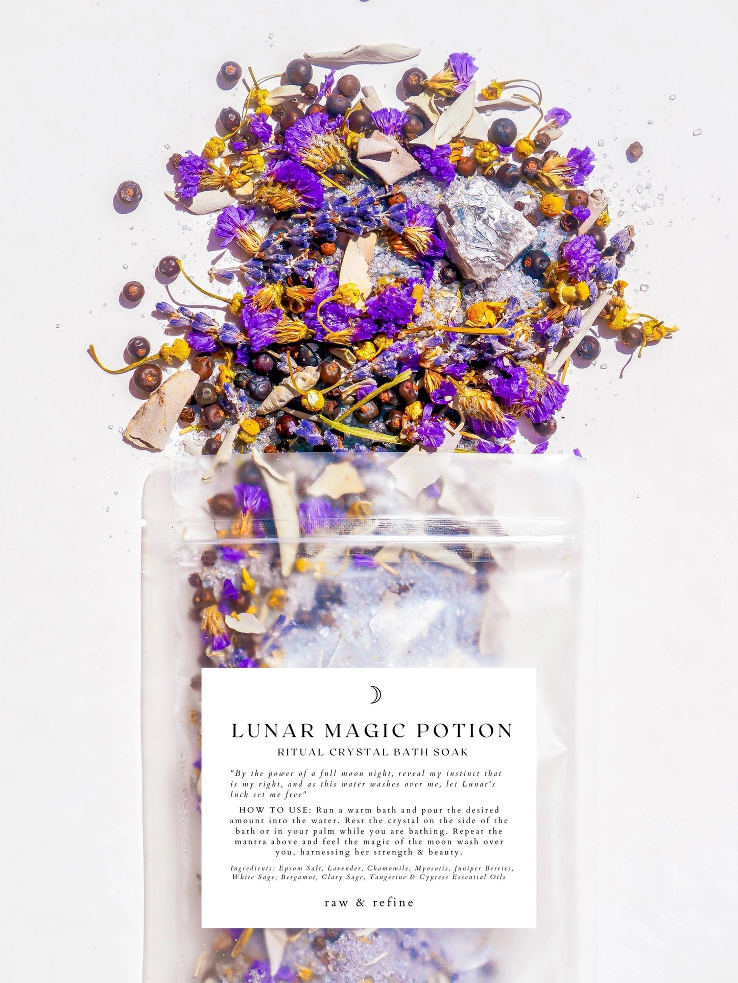 Lunar Magic Potion - Ritual Bath Salts - Crystal Bath Soak